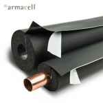 El aislamiento de tubo elastomérico flexible original con auto-adhesivo de solapa para mayor seguridad de la junta y mayor protección contra la condensación, el moho y la pérdida de energía. AP Armaflex Black Lap Seal